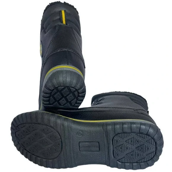 💎✨$130✨💎 NIB Weatherproof SLEIGH Blk Yellow Men's Boots - Picture 5 of 7